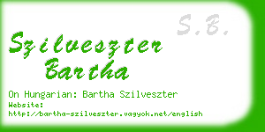 szilveszter bartha business card